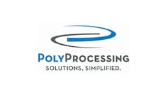 A logo of poly processing