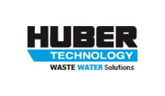 A huber technology logo with the words waste water solutions underneath.