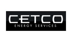 A black and white logo of cetco energy services.