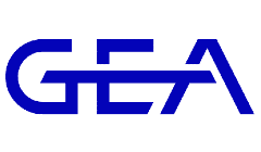 A blue and white logo of the sea